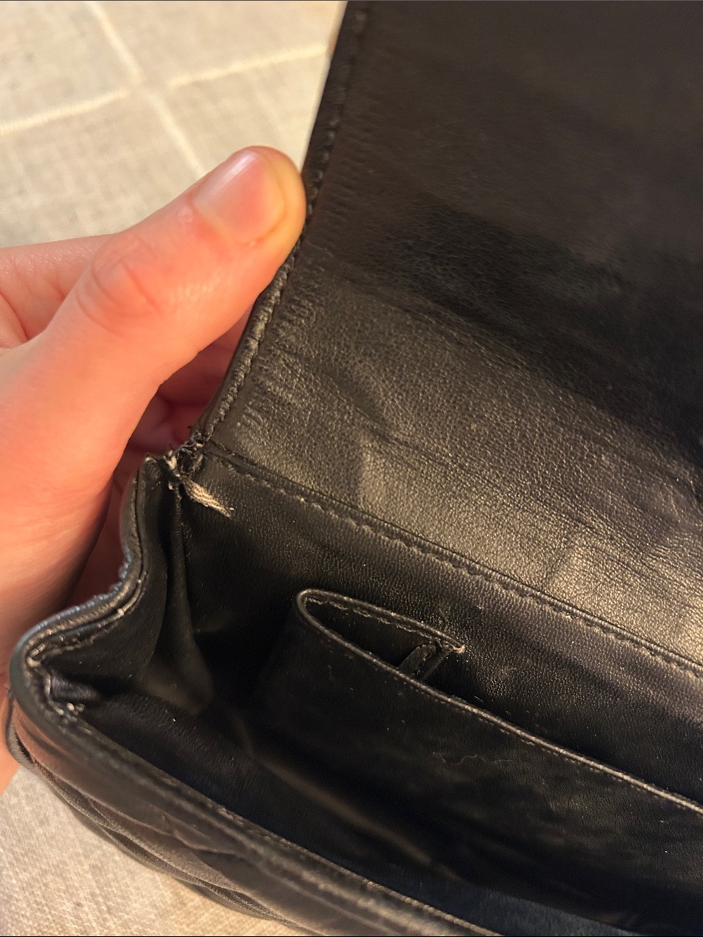 Chanel Black Quilted Leather Clutch - Picture 7 of 7